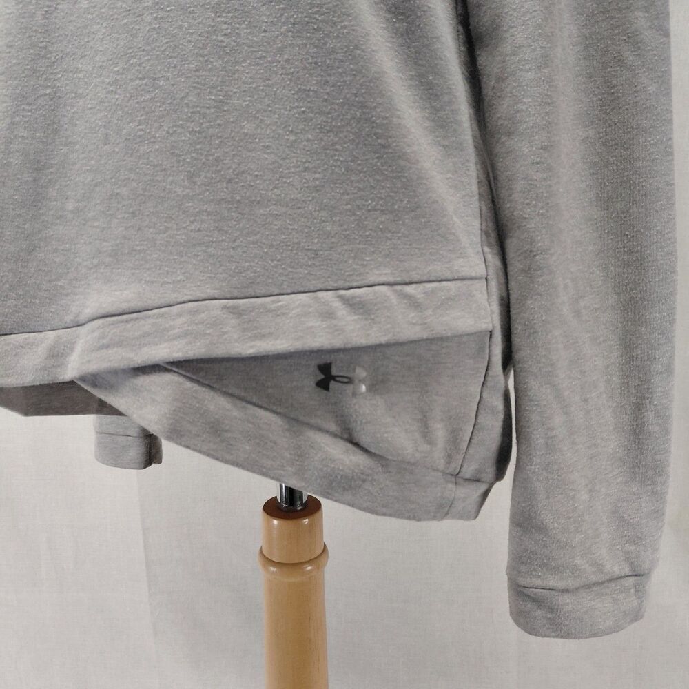 Under Armour LS Light Gray Sweatshirt w/ Hem Detail SZ M - Picture 4 of 6